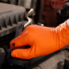 orange nitrile gloves