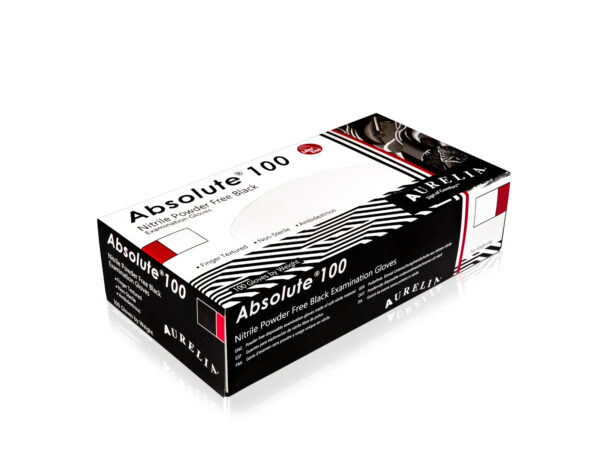 Aurelia Absolute 100 nitrile exam gloves glove black nitrile