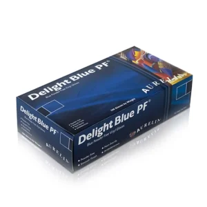 Aurelia Delight Blue Powder Free Vinyl Gloves (Box / Case)